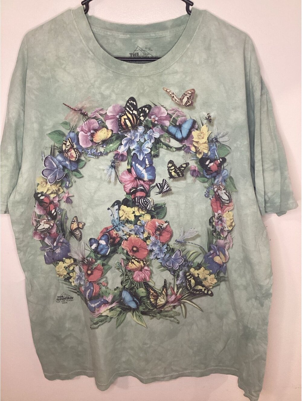 2011 The Mountain Floral Peace Sign shirt